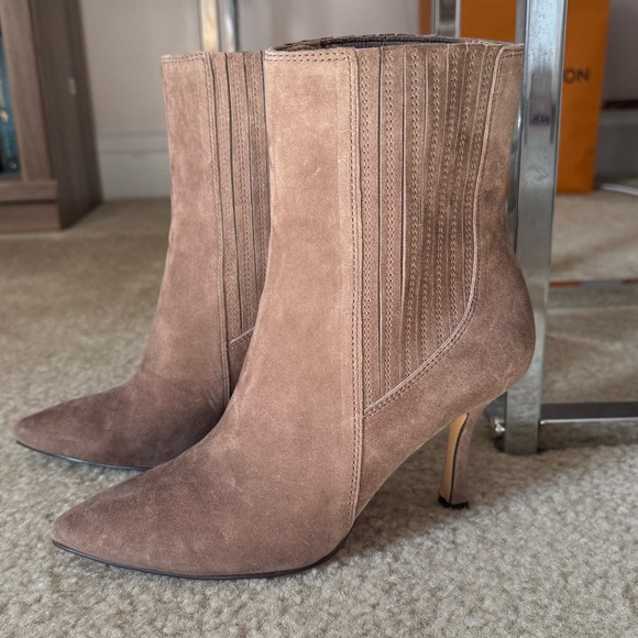 Suede Chelsea Stiletto Booties - Picture 3 of 3
